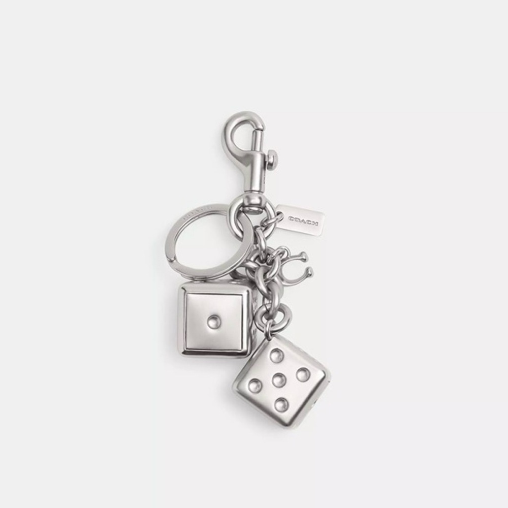 Coach Metallic Dice Keychain